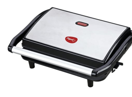 Pigeon by Stovekraft Panini Sandwich Maker | 850 Watt (Black) | Panini | Grill | Toast | 1 Year Warranty | Proudly Made In India